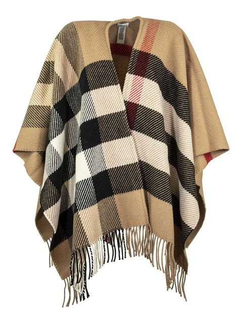 burberry wool cashmere military cape|burberry vintage check poncho.